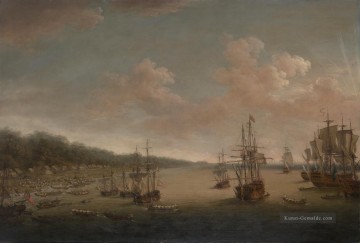 Dominic Serres the Elder die Einnahme von Havanna 1762 die Landung Kriegsschiff Seeschlacht Ölgemälde